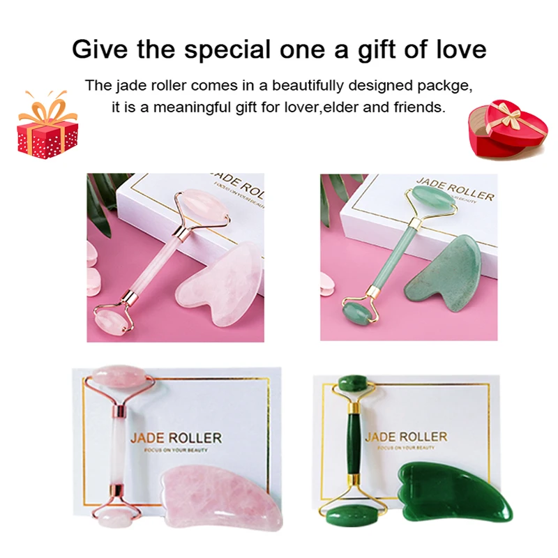 Нефритовый ролик и набор инструментов гуа-Ша массаж массажер для лица лифтинг