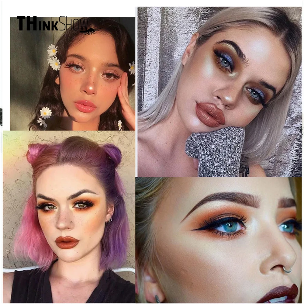 

Thinkshow 14 Pairs/Set 3D Mink Lashes Natural False Eyelashes Fake Lashes Long Eyelash Extension Faux Mink Eyelashes For Beauty