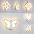 Настенный светильник с изображением листьев бабочек, прикроватный настенный ночник, простой современный светильник для коридора, s 220 В, 18 Вт, 36 светодиодов светильник для домашнего декора