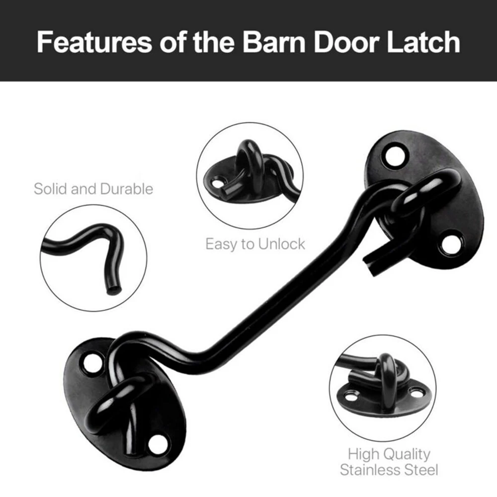 Дверной замок из нержавеющей стали 4 дюйма 3 шт. | Дом и сад