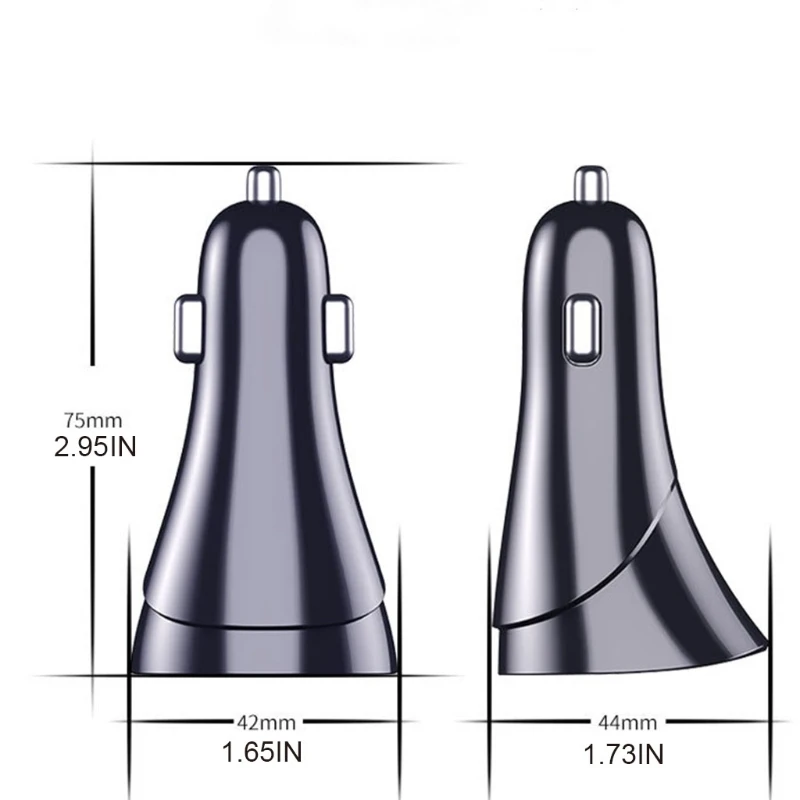 

23GC 3 Ports USB Car Charger Ipad GPS Cell Phone Automobile Chargers Portable Electronic Accessories for Quickly Charging