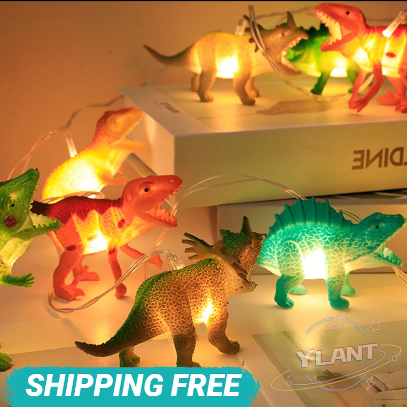 

10/20 LED Christmas Lights LED Dinosaur String Lights Home Room Decor Fairy Lights Christmas Decorations New Year 2022