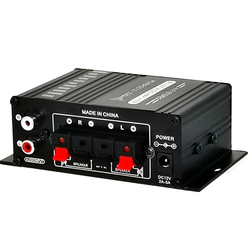 

Mini Stereo Amplifier Dc12V Dual Channel Hi-Fi Audio Player Supports Mobile Phone Dvd Input for Motorcycle Car Home Use