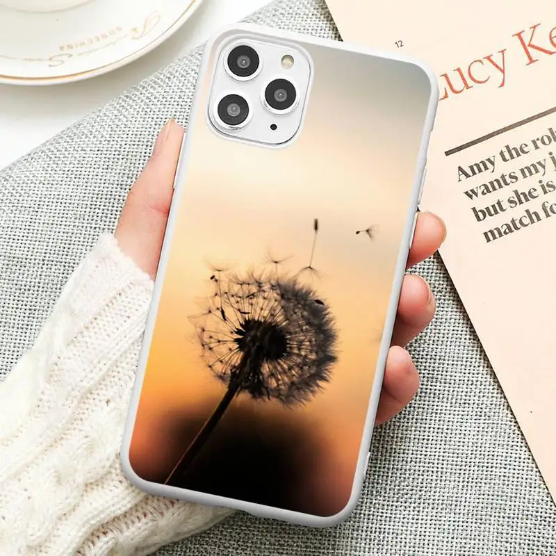 

Dandelion flowers color white Phone Case Candy Color for iPhone 6 6S 7 8 11 12 XS X SE 2020 XR mini pro Plus MAX funda