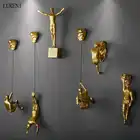 Скульптура персонажа в стиле ретро, для скалолазания, настенный фон, украшение для дома, подвесная статуя для скалолазания