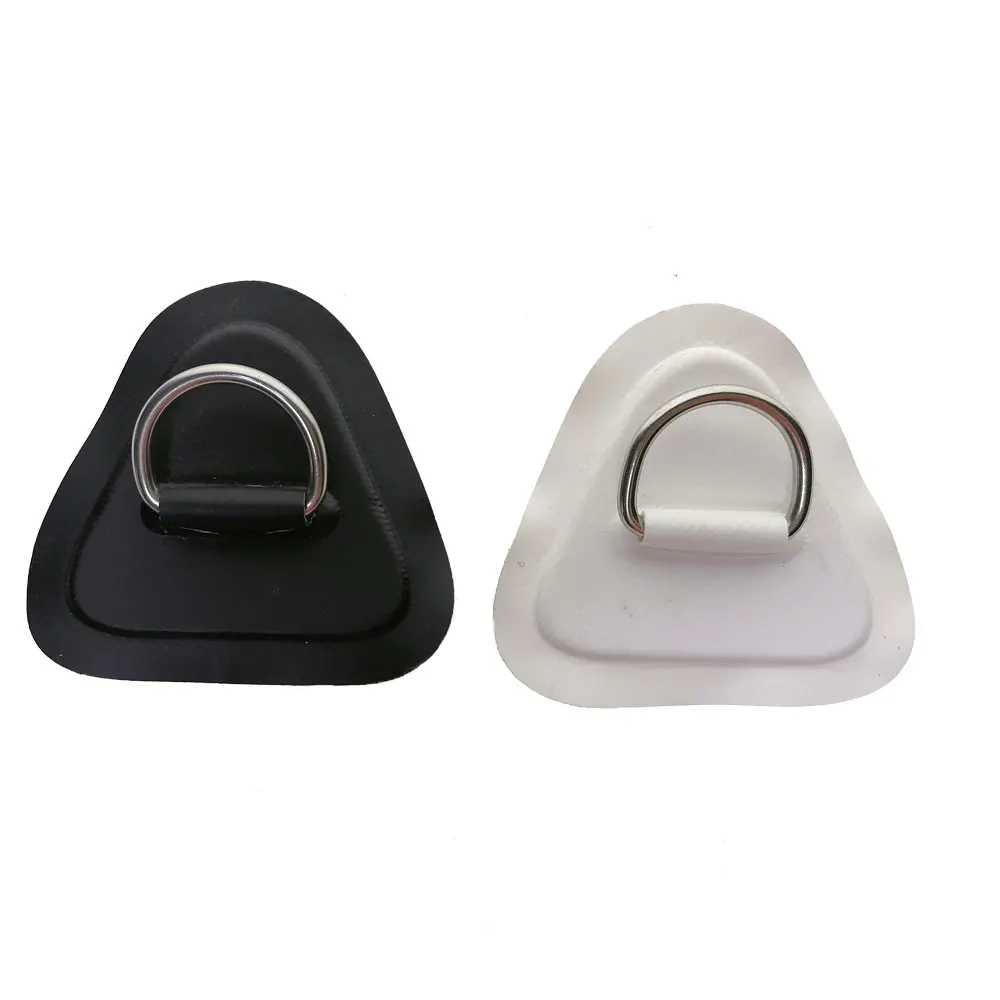 

10pcs Dinghy Boat Pvc Stainless Steel D-Ring Patch Surfboard SUP Deck Rigging Leash Ring Tie Dowm Pad