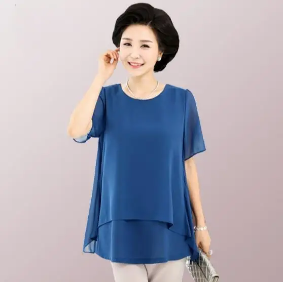 Женская летняя свободная одежда большой размер женская красная шифоновая