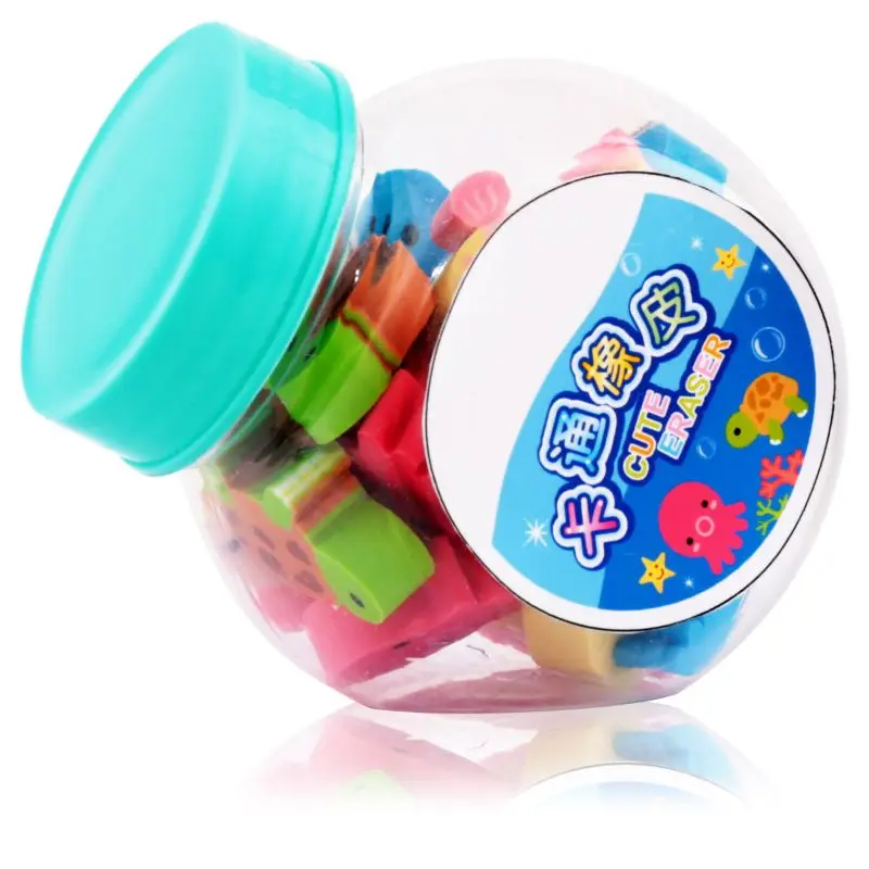 20 шт./лот мини кавайный мультяшный ластик с животными милый креативный резиновый