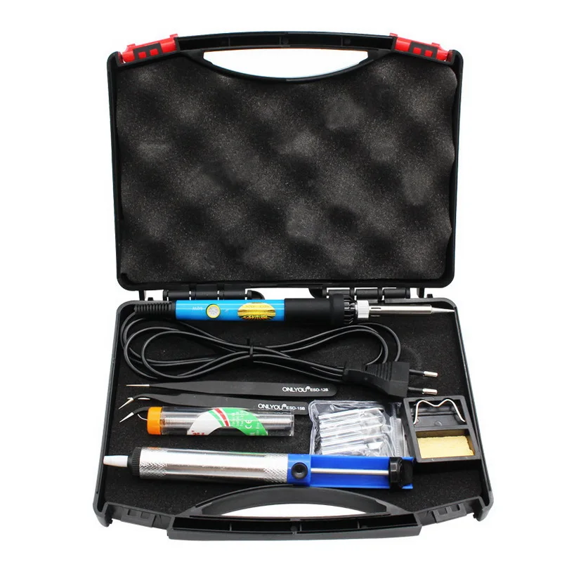 12 в 1 Набор паяльников 60 Вт Регулируемая температура сварочный паяльник 110 В/220 В DIY