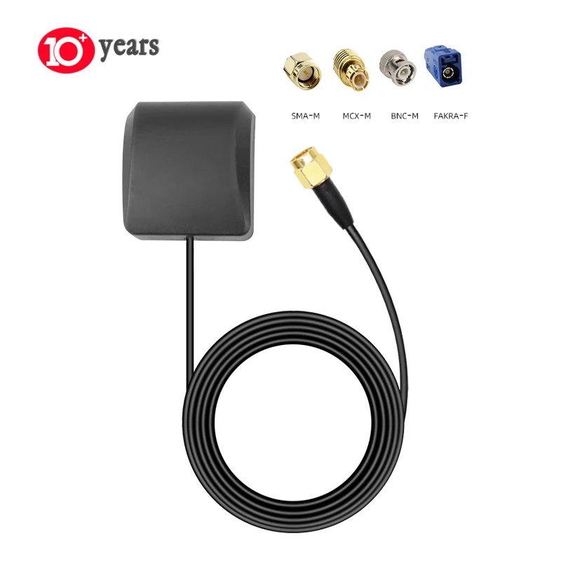 

New Factory Car Active GPS Antenna Patch Enhanced Universal GNSS Navigation Locator Aerial With SMA MCX FAKRA BNC GT5 3m Cable
