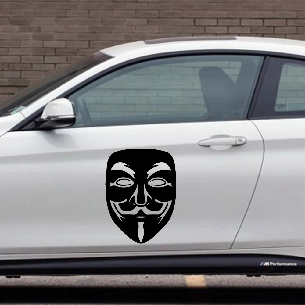 

Funny V for Vendetta Stickers On The Car Vinyl Sticker Auto Laptop Car Door And Stickers Hood