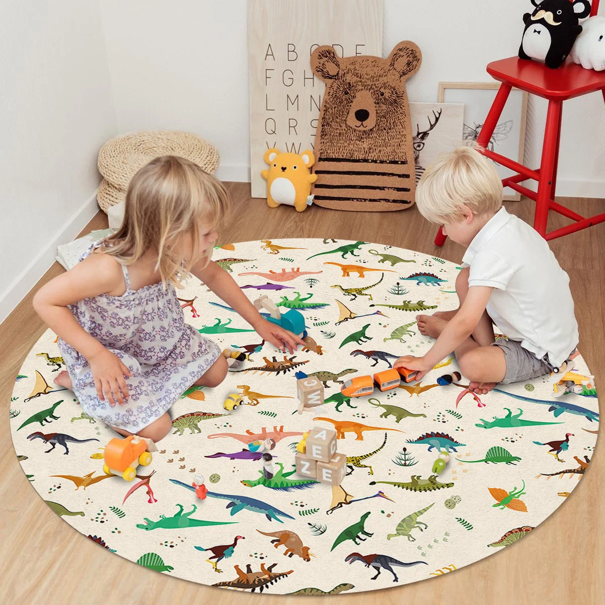 Красочный динозавр искусственные дверные коврики коврик для гостиной спальни