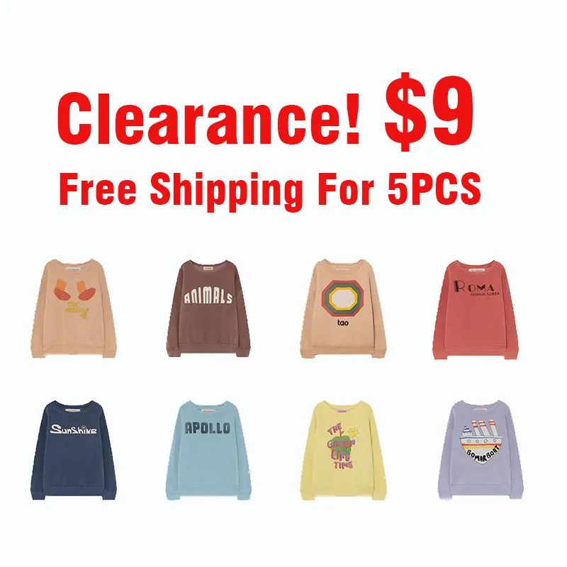 

Clearance Kids Sweatershirts 2021 Autumn Winter Bobo Tao Brand Toddler Girl Boys Hoodies Child Trendy Pullover BabyOutwear