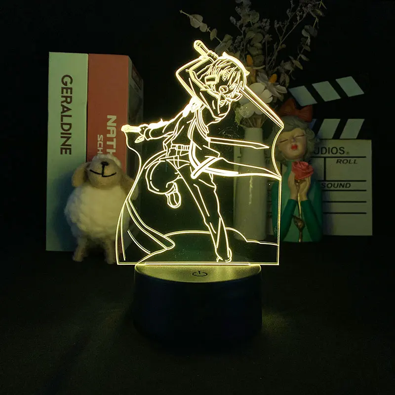 

Sword Art Online Kirigaya Kazuto 3D Night Light Smart Phone Control Bedroom Decor Bedside Table Lamp Anime Fans Creative Gift