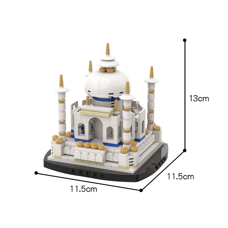 

MOC Mini Taj-Mahal Diy Building Blocks Bricks Creative Street View Collection MOC Architecture Educational Toys Kids