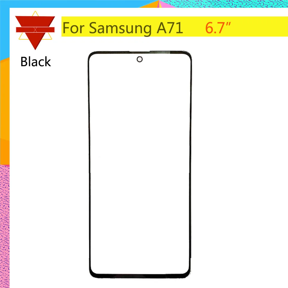 

10Pcs\lot For Samsung Galaxy A71 Touch Screen Front Glass Panel LCD Outer Display Lens A71 A715 SM-A715F/DSN Front Glass