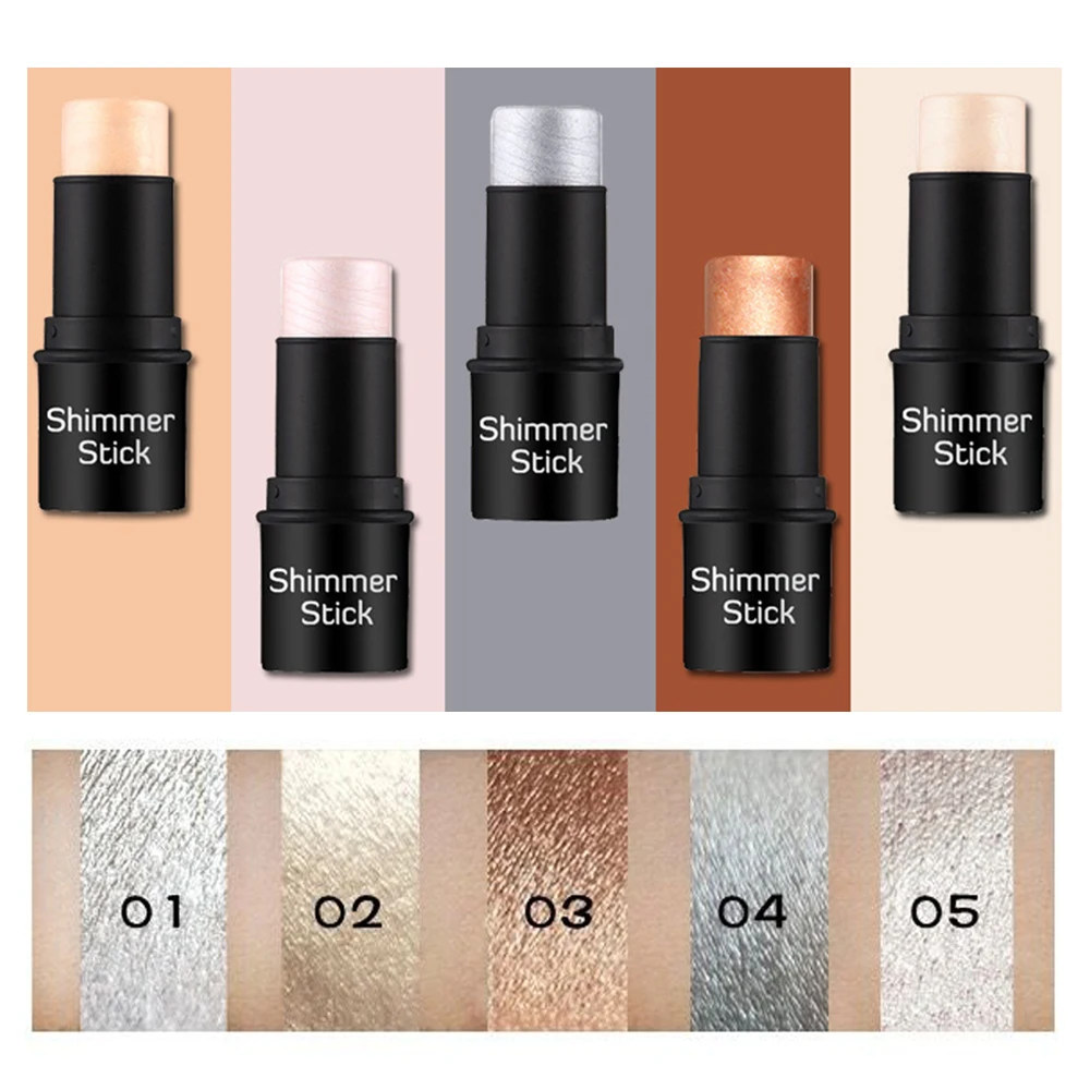 Блеск для лица палочка контура хайлайтер бронзер 3D макияж блестящий светящийся