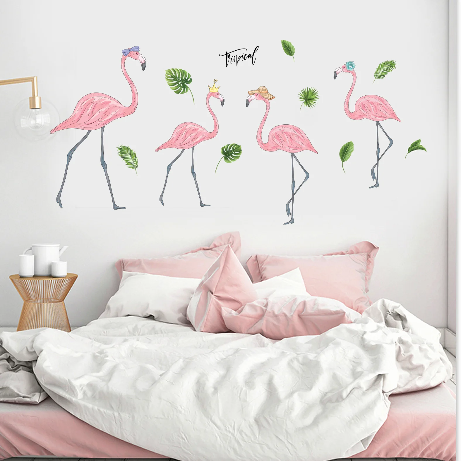 

Simple Flamingo living room sofa background wall decal removable