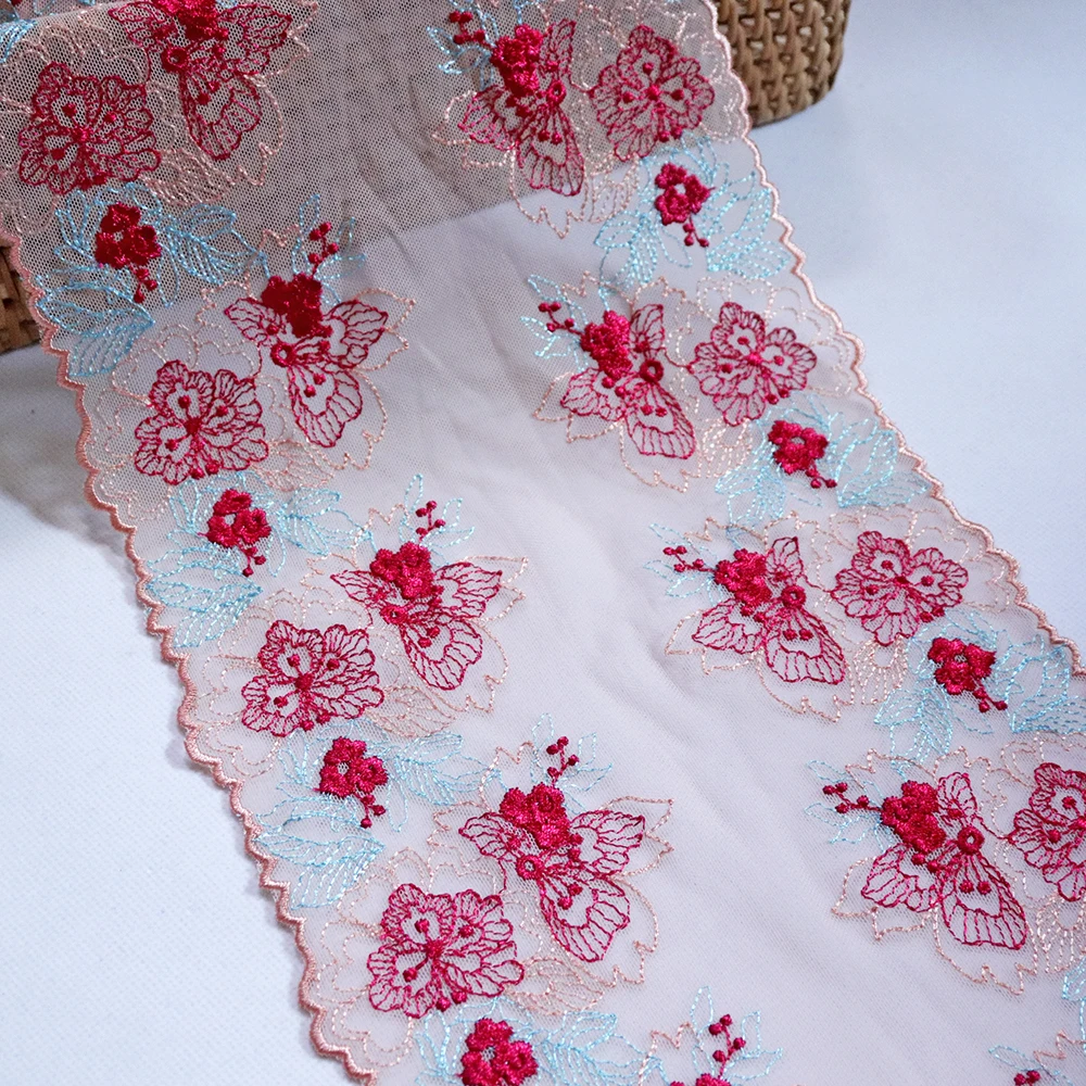 1 метр 19 см шириной черная сетка с вышивкой кружевная ткань вышитая кружевная отделка красочное нижнее белье бюстгальтер платье рукава украшения DIY кружева