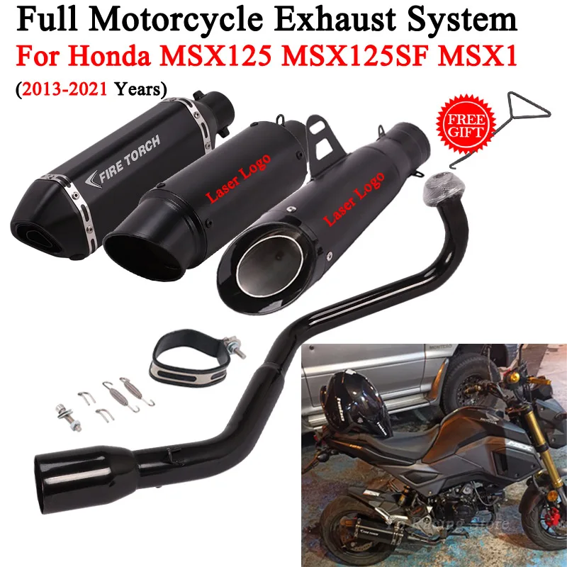 

For HONDA GROM MSX125 SF MSX 125 MSX125SF MSX1 2013-2020 Full Motorcycle Exhaust Systerm Link Pipe Escape Moto Muffler DB Killer
