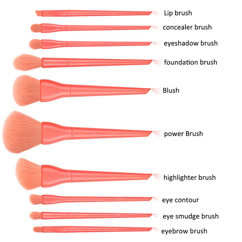 

10pcs Makeup Brushes Professional Foundation Blush Make up Brush Set Tool Eyeshadow Blending Eyebrow Beauty Cosmestic Brush 2021