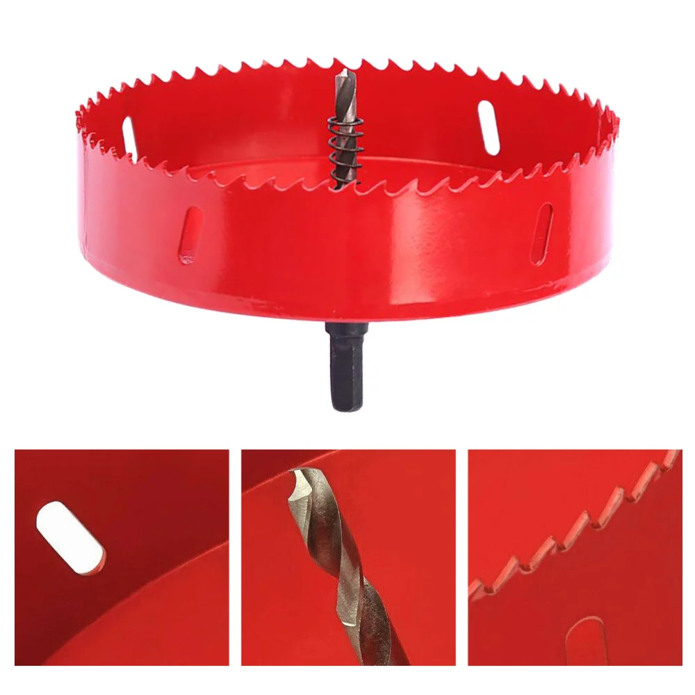 

1pc Metal Wood Hole Saws Opener Drill Bit Woodworking Diy Wood Cutter Drill Bit Metal Hole Opener for Woodworking (150mm Red)