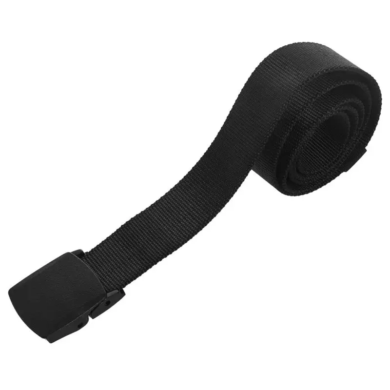 Мужская Мода Спорт на открытом воздухе нейлон пояс Холст Веб-ремень черный |
