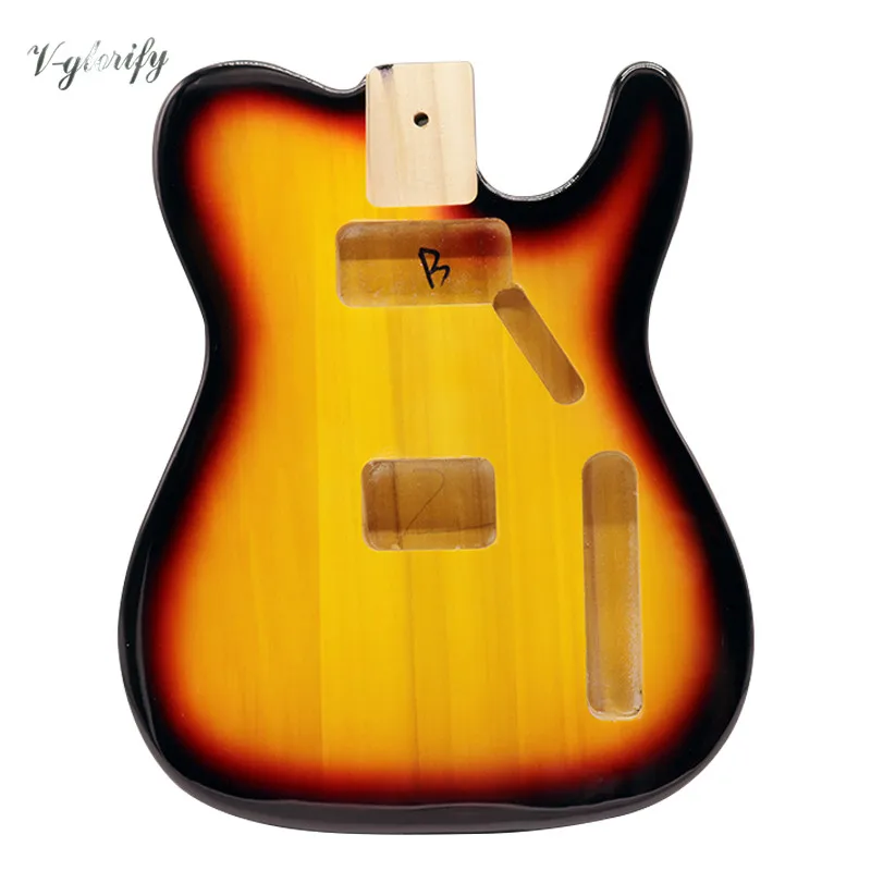 pappel holz elektrische tl gitarre körper sunburst farbe gitarre tele körper teile gitarre körper gitarre barrel elektrische gitarre fr