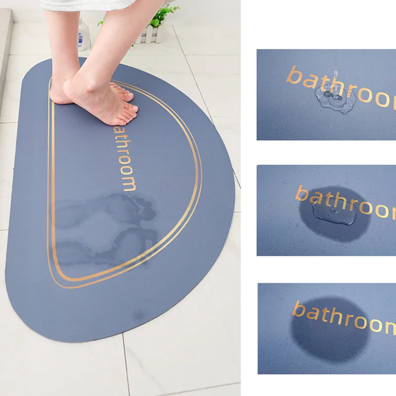 super absorbent mat household quick drying bathroom rug high quality door shower non slip carpet black round soft floor product free global shipping