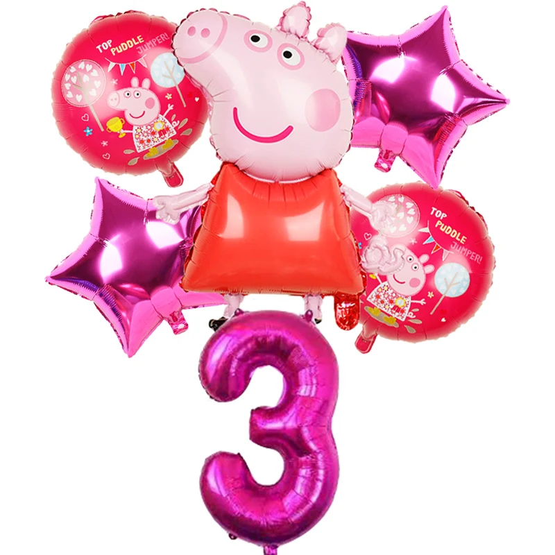 Воздушные шары в виде Свинки Пеппы Мультяшные фигурки для будущей матери