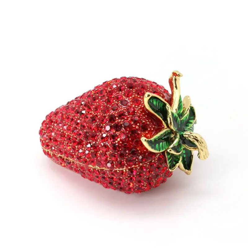 

Red Strawberry Trinket Box Jewelry Organizer Jewelry Vintage StyleTrinket Box strawberry box