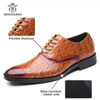 large size 38 47 mens dress shoes leather fashion pointed toe lace up male formal footwear wedding brogue oxfords party shoes