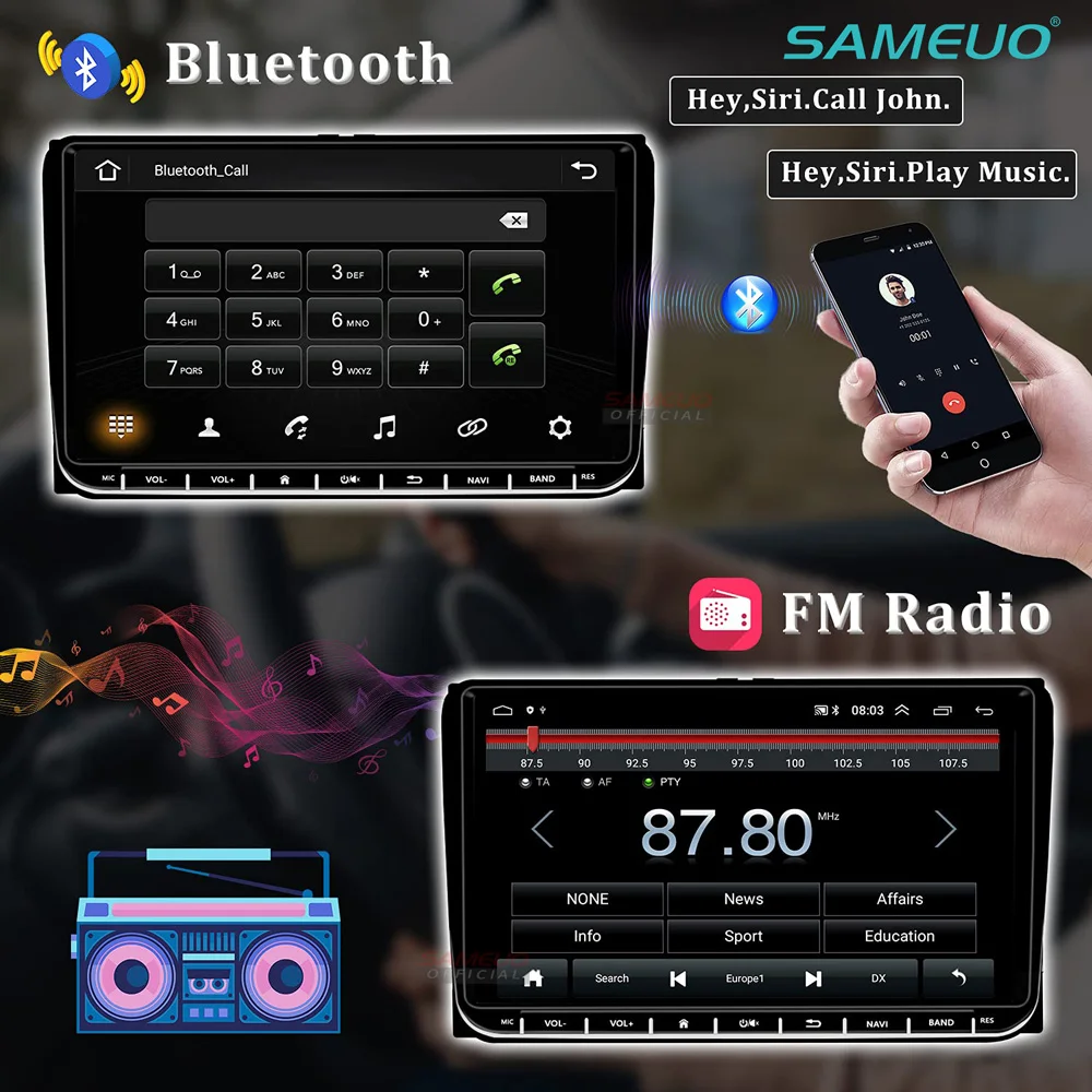 Автомагнитола Sameuo мультимедийный плеер на Android с GPS Wi-Fi для VW Passat volkswagen Skoda golf