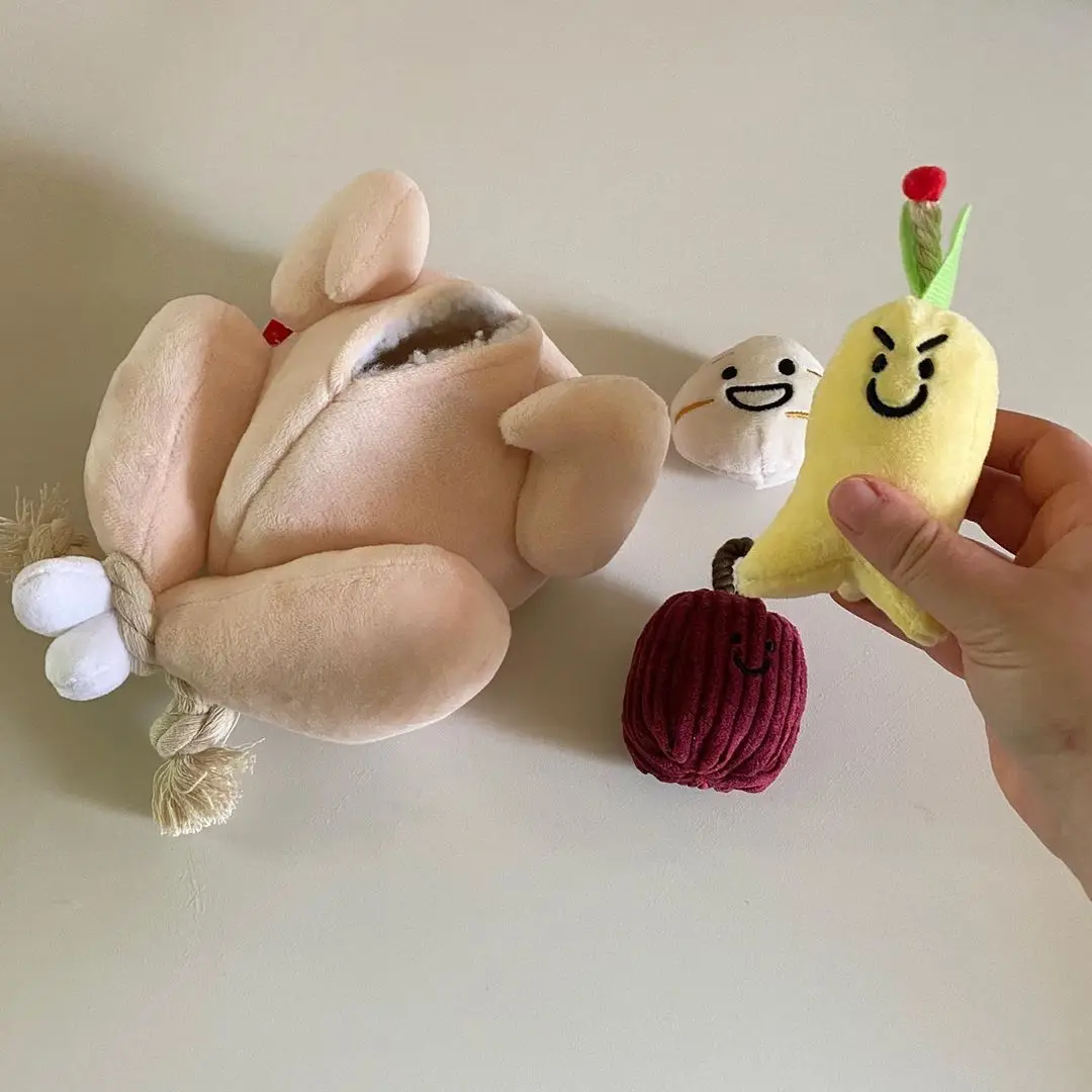 Ins женьшень куриный суп вокал собака Скрытая еда игрушка потребляет физическую