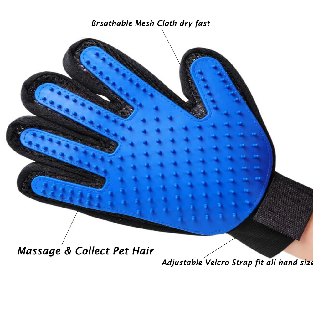 Перчатка щетка для собак и кошек шерстяная перчатка вычесывания шерсти домашних