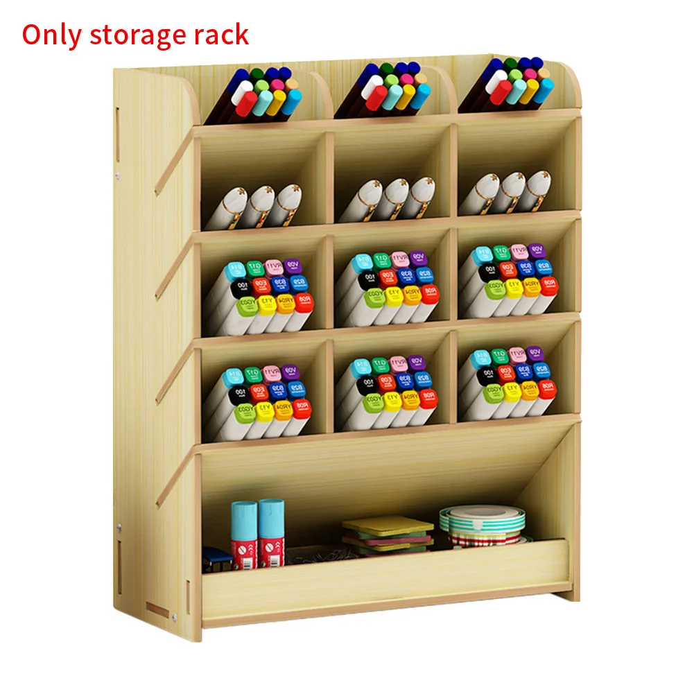 

Хранение канцелярских принадлежностей с ящиком, органайзер для стола, экономящий пространство, деревянная стойка «сделай сам», отдельные д...