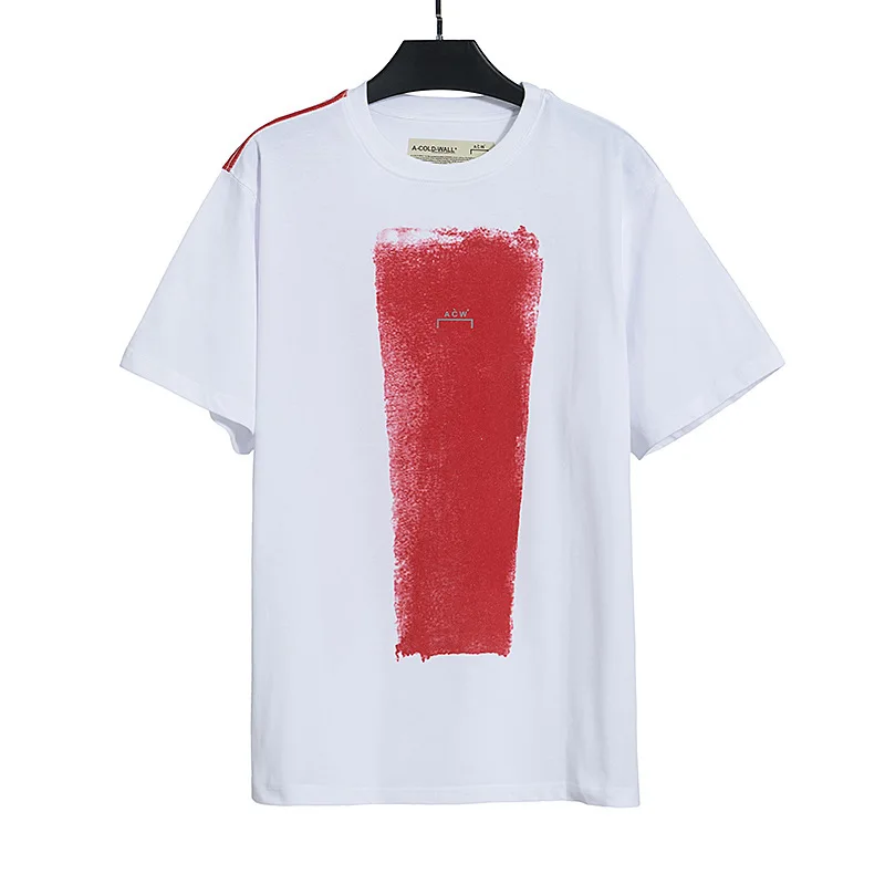 

A COLD WALL* T Shirt Men Women 1:1 Top Streetwear Industrial Style Color Block Paint Graffiti A-COLD-WALL T-Shirt ACW Top Tee