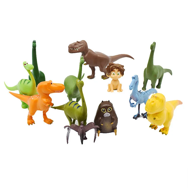 12pcs/set Dinosaur Animal Miniature Model Doll Cartoon Figure Toy Cake Decorating Birthday Christmas Gift | Игрушки и хобби