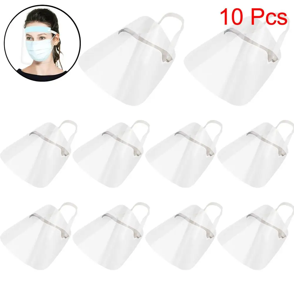 10 шт. защитная маска на все лицо прозрачный откидной козырек защита от пыли и | Дом