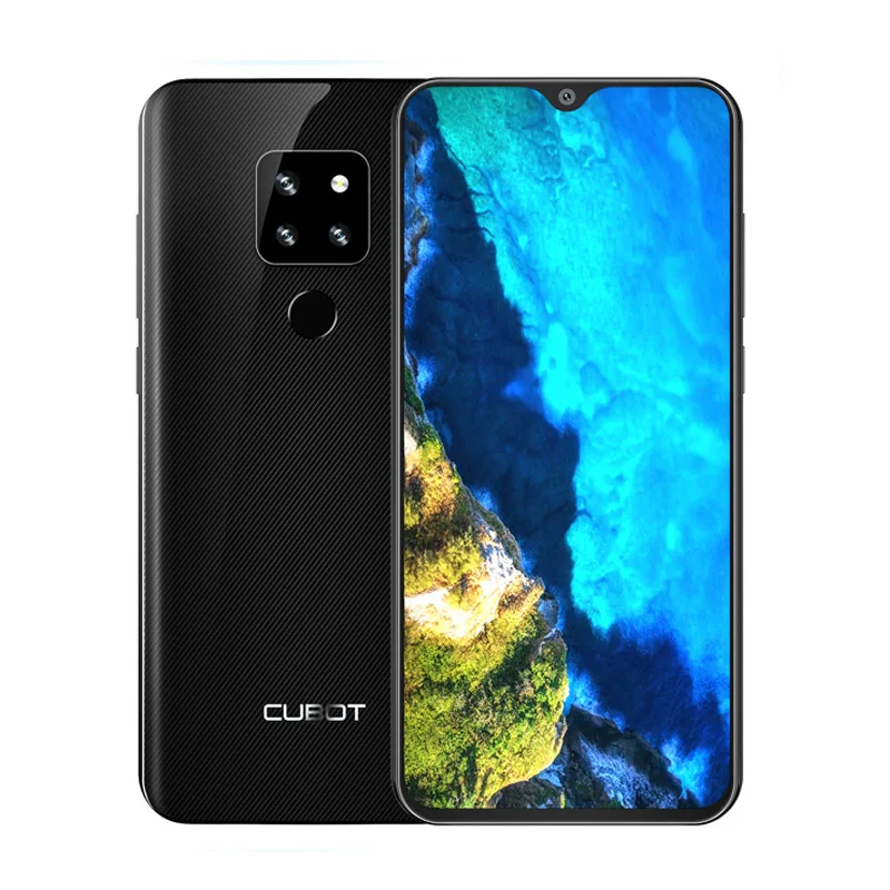 Black Cubot P30 Android 9,0 4 Гб 64 Гб Смартфон 6,3 ''FHD+ экран капли воды 2340*1080 MT6763 Восьмиядерный 4000 мАч Face ID 4G мобильный телефон - Цвет: Black