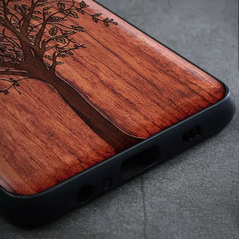 Чехол LYBALL деревянный для телефона Huawei из натурального дерева + задняя крышка ТПУ