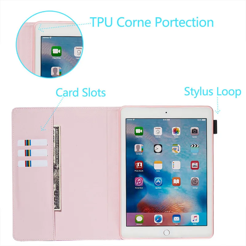 Чехол для Apple Ipad Air Ipad 5 A1474 A1475 A1476, кожаный чехол с мультяшным рисунком, для Ipad Air Ipad 5 IPad5 9,", чехлы