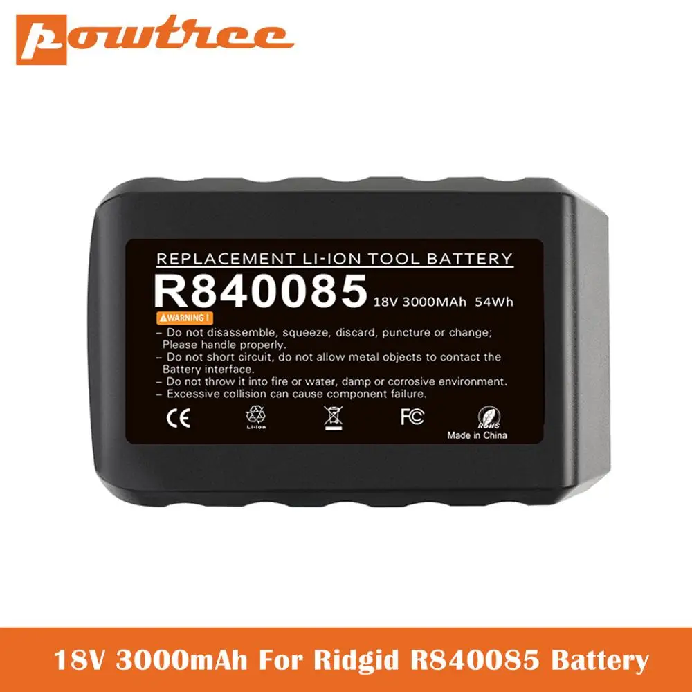 3000 мА/ч R840085 Батарея Замена для указывающего нам R840083 R840086 R840087 AC840085 GIDDS2 3554606 18 Вольт