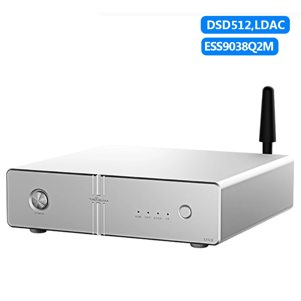 

ЦАП Trasam DS3 Bluetooth DAC USB/коаксиальный/оптический LDAC аудио ЦАП ESS9038Q2M чип DSD512 полная сбалансированная фотография