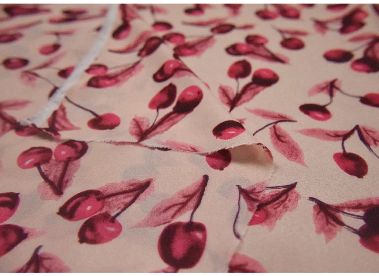 Cherry print soft dress fabric Swiss point Tilda craft fabric dress shirt / DIY clothing sewing supplies and fabrics