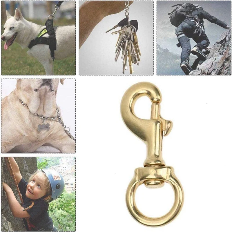 

10Pcs Brass Flag Pole Snap Clip with Home Living Room Wall Decoration Multi-Function Key Hook