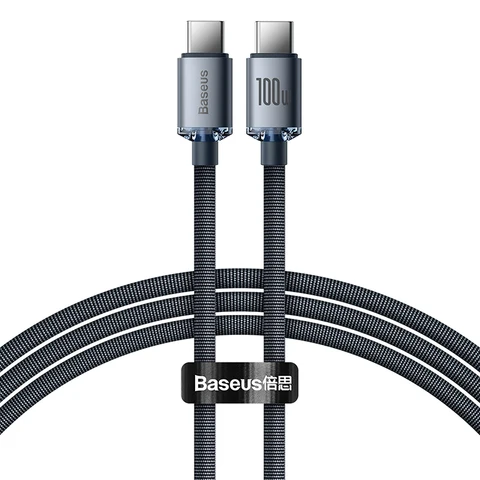 Кабель Baseus 100 Вт USB C-Type C для Macbook iPad 5A PD, устройство для быстрой зарядки, USB-кабель для Xiaomi POCO X3 Pro Samsung Huawei