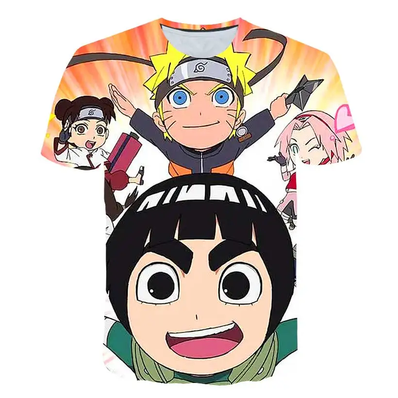 

New Japanese cartoon 3DT shirt brand Harajuku boy's T-shirt Fashion Street Hip Hop T-shirt Funny Children's Top