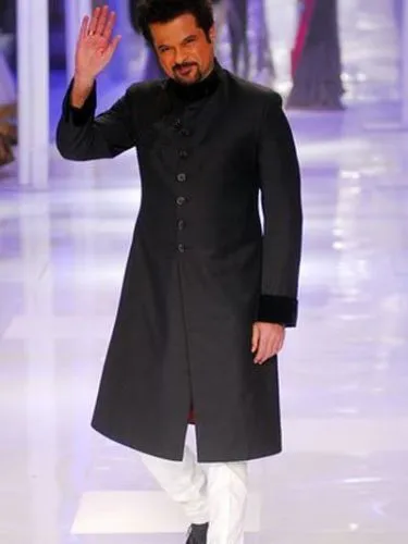 Мужской классический черный Длинный блейзер в индийском стиле Болливуд