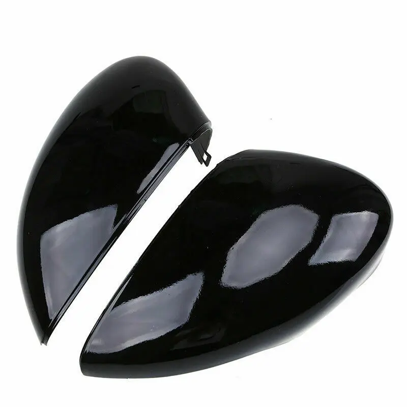

1 Pair Gloss Black Car Side Wing Door Rearview Mirror Cover Cap Shell Replacement for Ford Fiesta MK7 2008-2017
